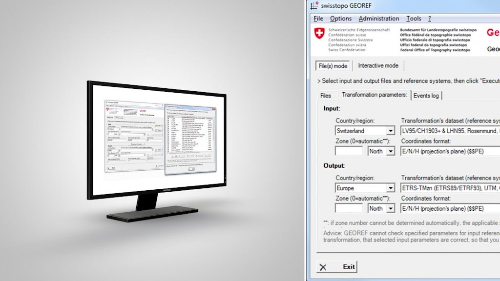 GEOREF: Software zum Wechsel zwischen Bezugssystemen und Kartenprojektionen für den Austausch und die Migration von Daten verschiedener Herkunft.